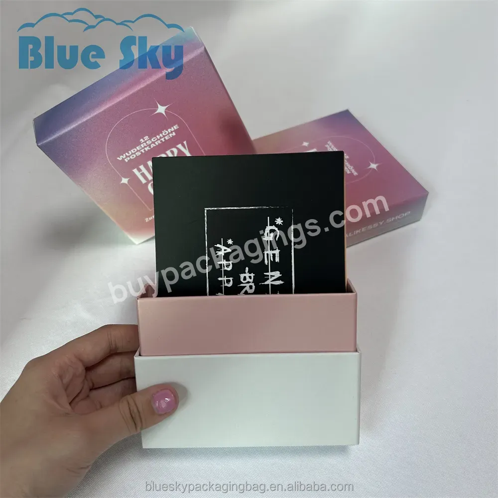 1200 G Repeated Use Of Daily Self Encouragement Affirmation Card Sleeve Insert Postcard Box Business Card Thank You Card Box - Buy Cosmetic Bottle Paper Box,Headset Paper Box,Customized Any Size Design Paper Box.