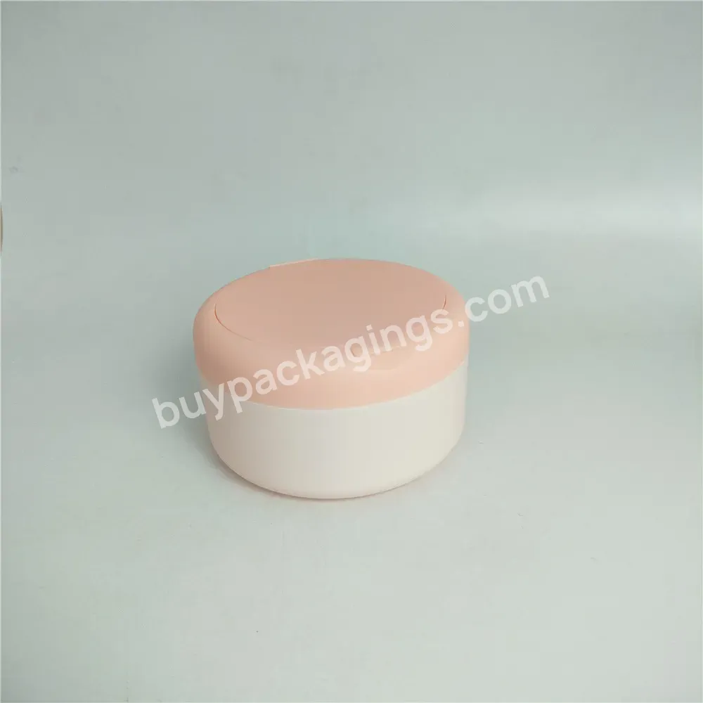 120g 4oz Plastic Cosmetic Container Green Pp Loose Powder Jar Body Butter Jars Cream Jar With Flip Lid