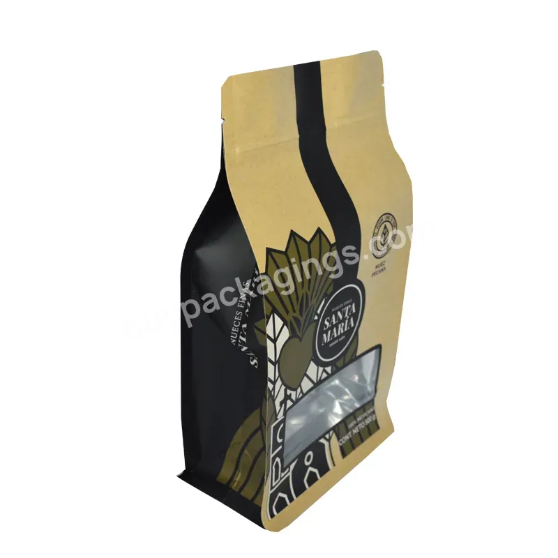 125g 250g 500g 1kg Aluminum Foil Flat Bottom Coffee Bean Bags - Buy Stand Up Pouch,Flat Bottom Coffee Bag,Coffee Bag.
