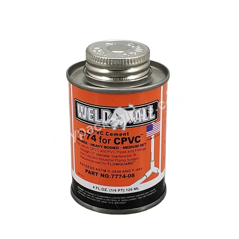 125ml Adhesive Can,Pvc/upvc/cpvc/glue Glue Monotop Metal Screw Top Adhesive Tin Cans With Dauber - Buy Tin Can,Adhesive Can,Metal Screw Top.