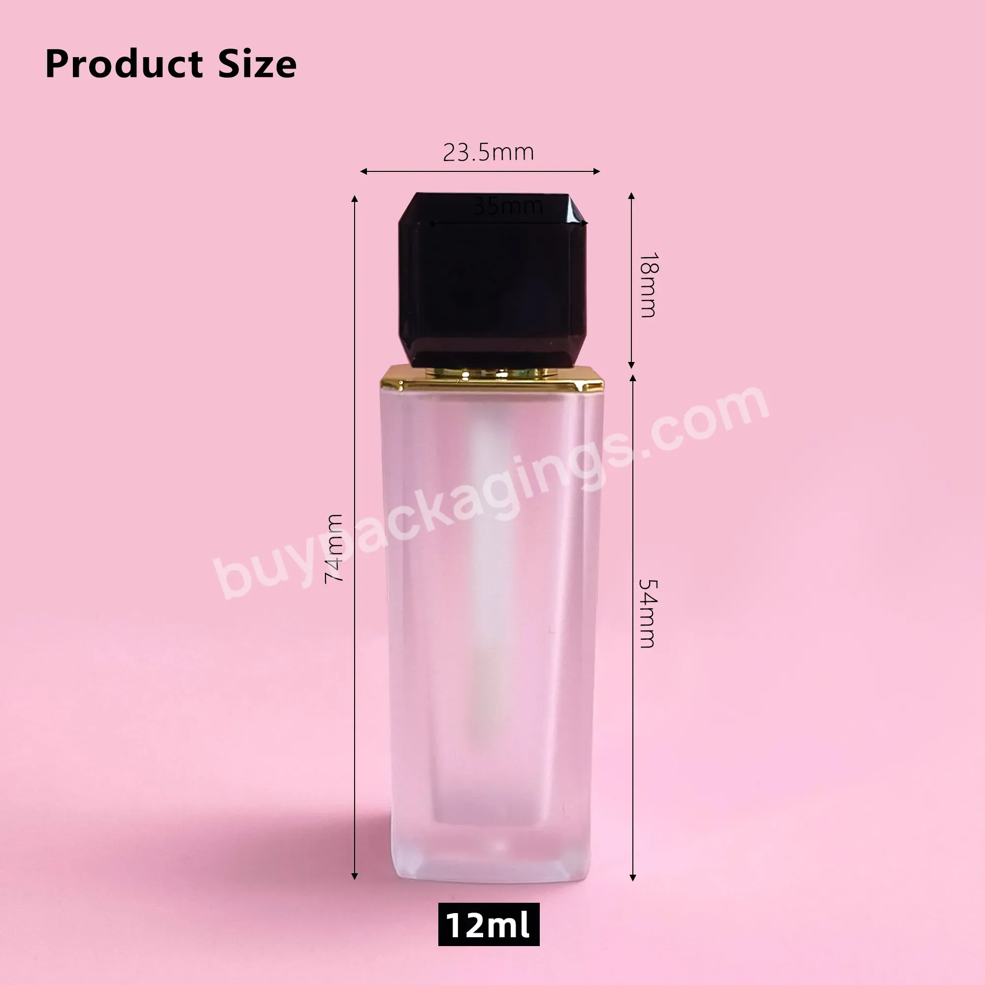 12ml Large Capacity Frosted Black Lid Lip Gloss Tube With Wands Private Label Eom/edm Price Factory Wholesale - Buy Large Capacity Matte Black Lid Lip Gloss Tube,Wholesale Custom Logo New Lip Gloss Packaging Bottle Lip Gloss Tubes With Wands,2023 Hot