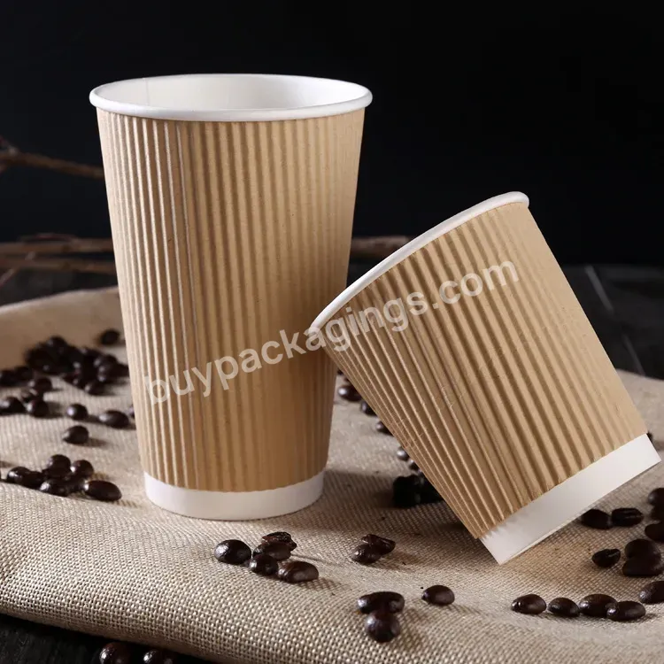 12oz Disposable To Go Paper Hot Drinks With Logo For Office Parties Home Travel Corrugated Sleeve Paper Coffee Cup With Lid - Buy Paper Coffee Cup With Lid,Paper Cups For Hot Drinks,Coffee Cup Paper With Logo.