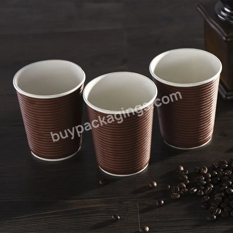 12oz Disposable To Go Paper Hot Drinks With Logo For Office Parties Home Travel Corrugated Sleeve Paper Coffee Cup With Lid - Buy Paper Coffee Cup With Lid,Paper Cups For Hot Drinks,Coffee Cup Paper With Logo.