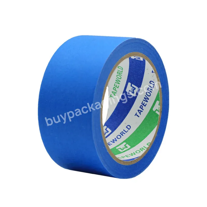 14 Days Uv Resist Wall Sharp Line Promotional Blue Crepe Paper Painters Masking Tape For Wood Painting - Buy Promotional Masking Tape For Painting,Blue Crepe Paper Masking Tape For Painting,Blue Masking Tape For Painting.