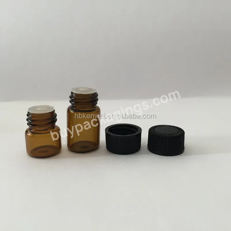 1/4 Dram 1ml Amber Glass Vial With Orifice Reducer & Black Cap Essential Oil Bottle - Buy Essential Oil Bottle 1 Ml 2 Ml,1ml Amber Glass Vial,Glass Essential Oil Bottle.