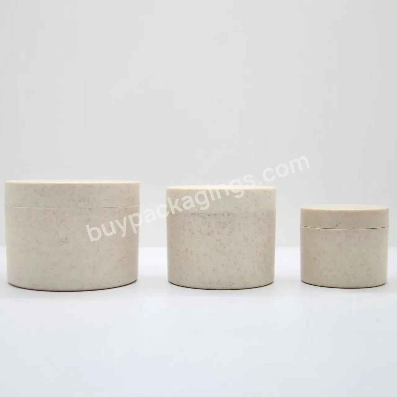 150/200/250g Eco Friendly Empty Skin Care Jar Biodegradable Wheat Straw Pink Cosmetic Cream Jar