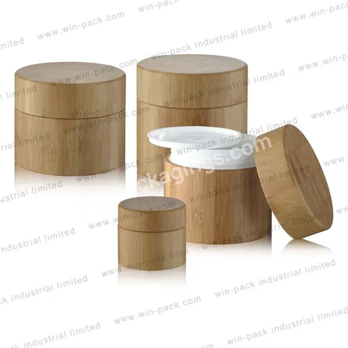 15g 30g 50g 100g 200g 250g Bamboo Cosmetic Packaging Face Cream Jar With Pp Or Glass Inner Glass Jar With Bamboo Lid