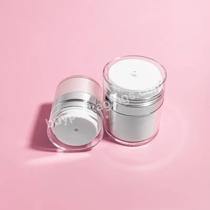 15g 30g 50g 100g Airless Pump Jar Wholesale Airless Cosmetic Container,Empty Pearl White Cosmetic Jars With Airless Pump - Buy Face Oil Serum Bottle Packaging 30ml 50ml Glass Pump Cosmetic Serum Oil Dropper Bottle,Factory Price 15ml 30ml 50ml 100g Ac