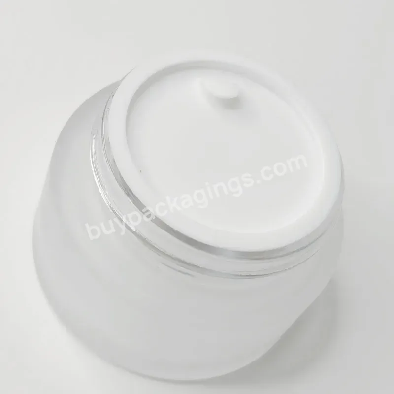 15g 30g 50g 100g Cosmetic Packaging Facial Cream Lotion Skincare Container Glass Jar With Bamboo Lid