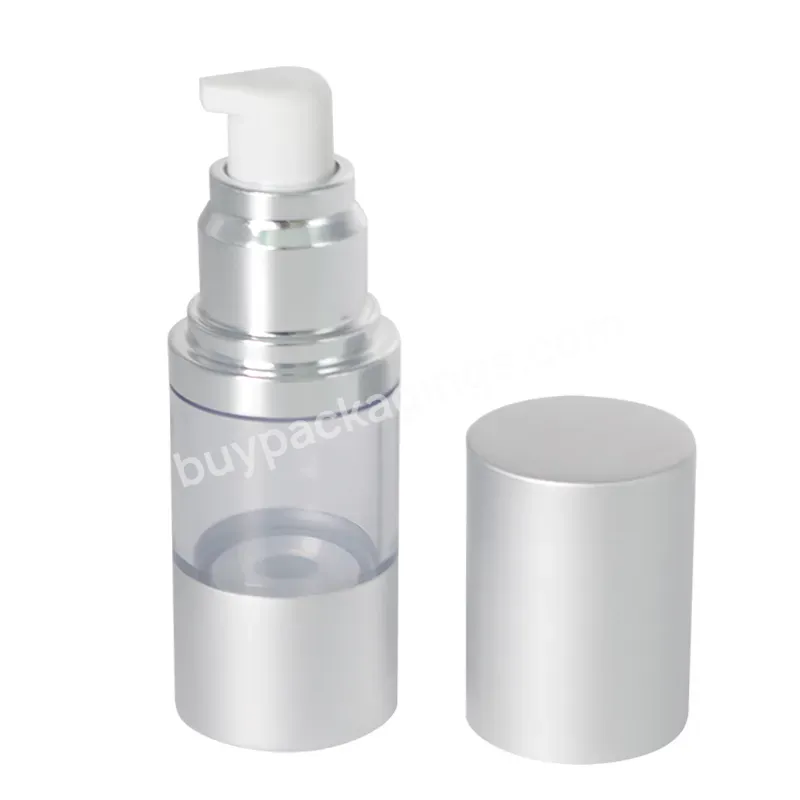 15ml 20ml 30ml 40ml 50ml 80ml 100ml 120ml Silver Cosmetic Lotion Plastic Airless Pump Bottle In Stock - Buy Plastic Pump Bottle,Airless Pump Bottle,White Cosmetic Vacuum Airless Pump Bottle.