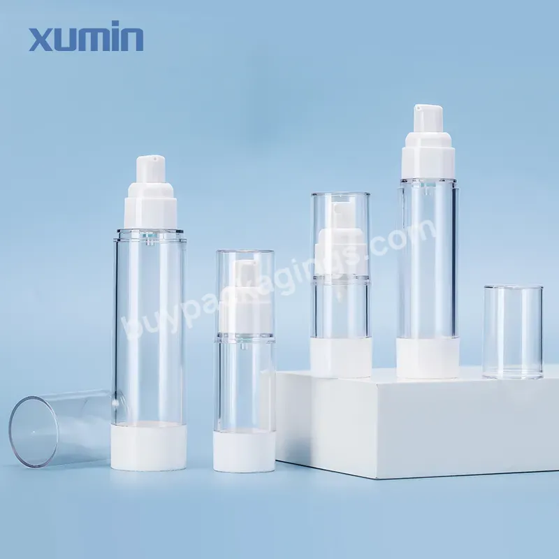 15ml 30 Ml 50ml 100ml Cosmetic Airless Bottle Transparent Airless Pump Bottle Portable Skin Care Products Cosmetic Packaging - Buy Airless Spray Bottle,Airless Pump Bottle,Cosmetic Airless Bottle Transparent.