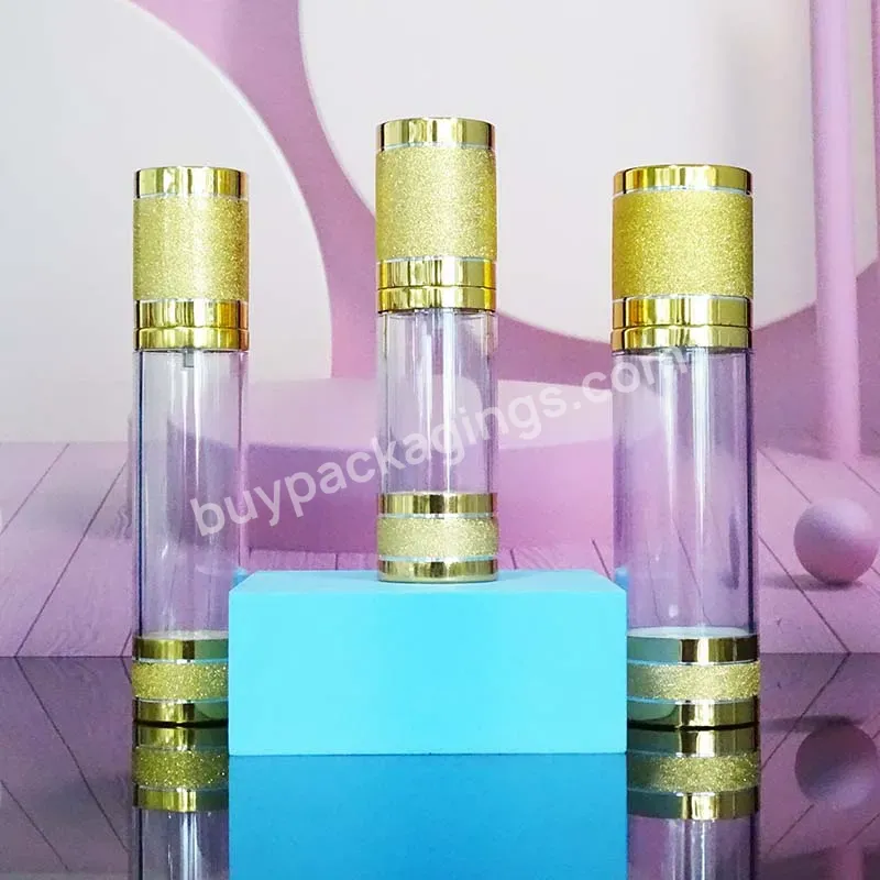 15ml 30ml 50ml Gold Silver Cosmetic Lotion Airless Pump Bottle In Stock - Buy Luxury Lotion Pump Bottle,Black Airless Pump Bottle,Airless Pump Bottle Frosted.