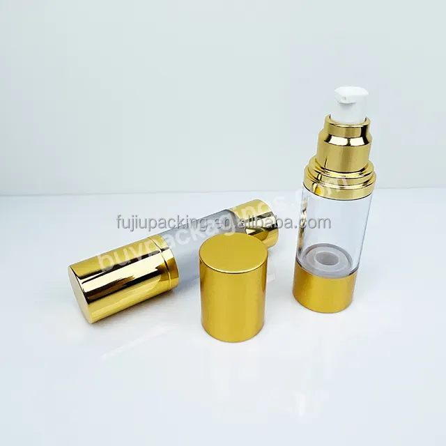 15ml 30ml 50ml Gold Silver Cosmetic Lotion Airless Pump Bottle In Stock - Buy 15ml 30ml 50ml Gold Silver Cosmetic Airless Bottle,Gold Silver Cosmetic Lotion Airless Pump Bottle,Lotion Airless Pump Bottle In Stock.