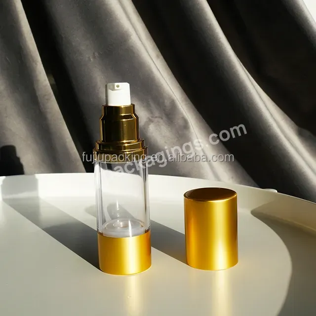 15ml 30ml 50ml Gold Silver Cosmetic Lotion Airless Pump Bottle In Stock - Buy 15ml 30ml 50ml Gold Silver Cosmetic Airless Bottle,Gold Silver Cosmetic Lotion Airless Pump Bottle,Lotion Airless Pump Bottle In Stock.