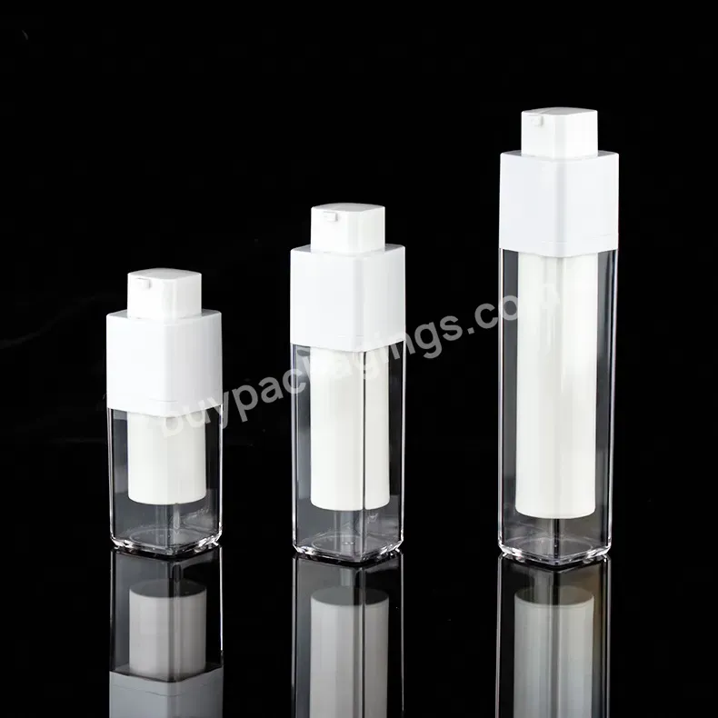 15ml 30ml 50ml Square Foundation Rotate Acrylic Twist Airless Pump Lotion Bottle Packaging - Buy 30ml 50ml Square Foundation Rotate Acrylic Airless Bottle,Transparent Acrylic Twist Airless Pump Lotion Bottle,White Clear Lotion Cream Serum Airless Pum