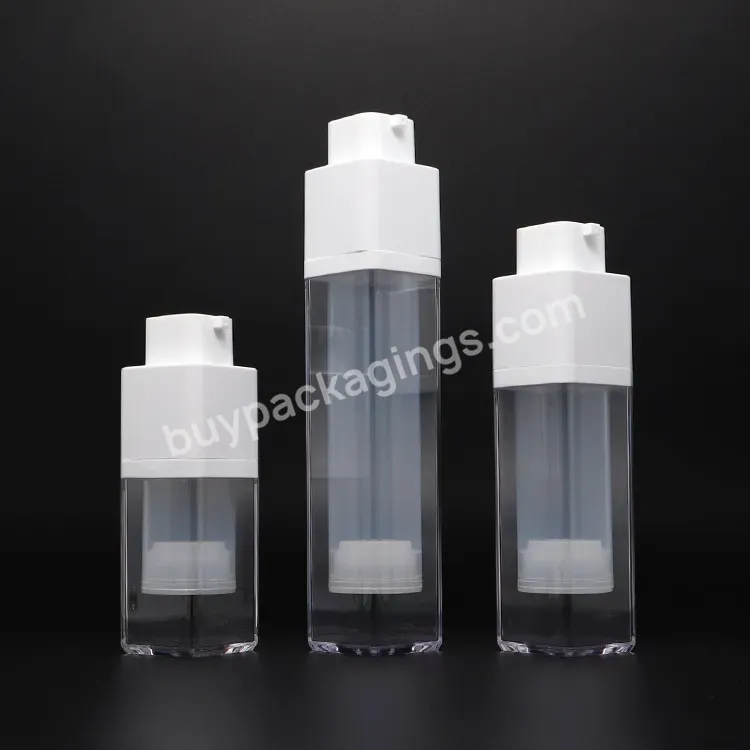 15ml 30ml 50ml Square Foundation Rotate Acrylic Twist Airless Pump Lotion Bottle Packaging - Buy 30ml 50ml Square Foundation Rotate Acrylic Airless Bottle,Transparent Acrylic Twist Airless Pump Lotion Bottle,White Clear Lotion Cream Serum Airless Pum