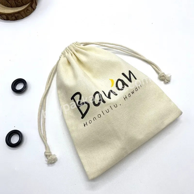 15x20 Cm Custom Small Cotton Fabric Drawstring Jewelry Pouch Storage Bag With Logo