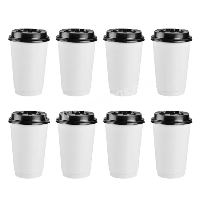 16 Oz White Paper Hot Cups Sleeves Disposable Insulated Paper Coffee Cups With Lid - Buy 16 Oz White Paper Cups,Paper Hot Cups With Lids And Cup Sleeves,Insulated Paper Coffee Cups.