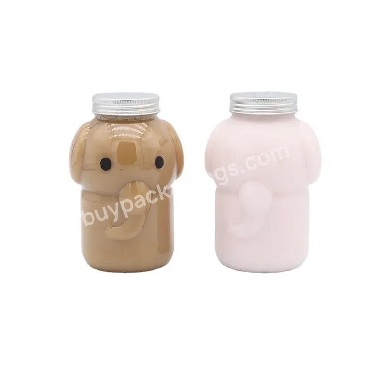 16oz Elephant Plastic Food Container Candy Plastic Jar With Metal Lid - Buy Clear Jar With Metal Lid,Plastic Candy Store Jar,Candy Jar With Metal Lid.