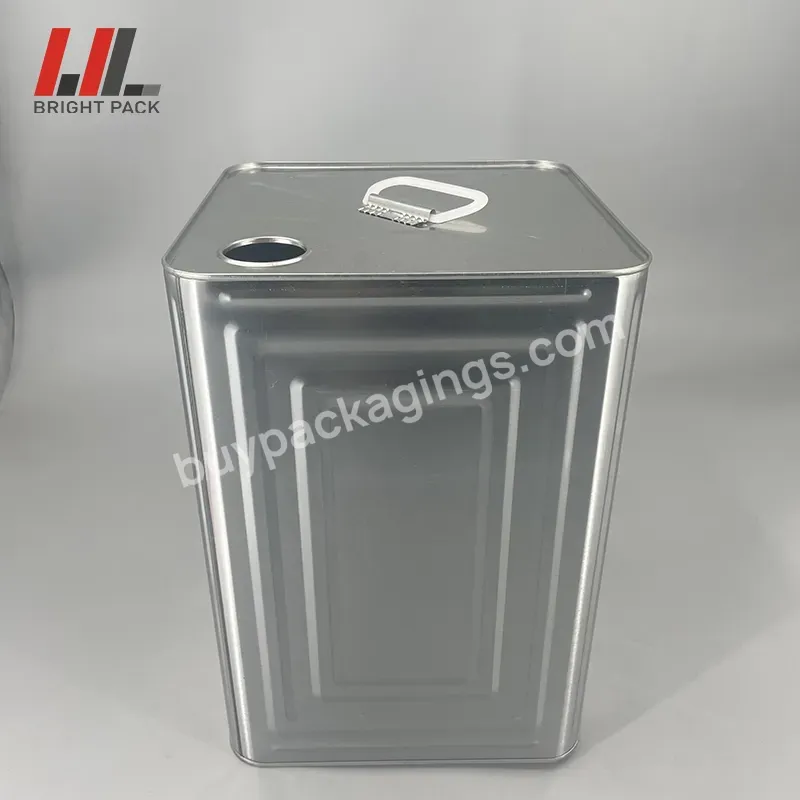 18l Square Empty Tin Can Metal Container,Pail With Pressure Cover,Made In China - Buy Pail With Pressure Cover,18l Square Empty Tin Can Metal Container,Rectangular Bucket Drum For Oil Solvent.