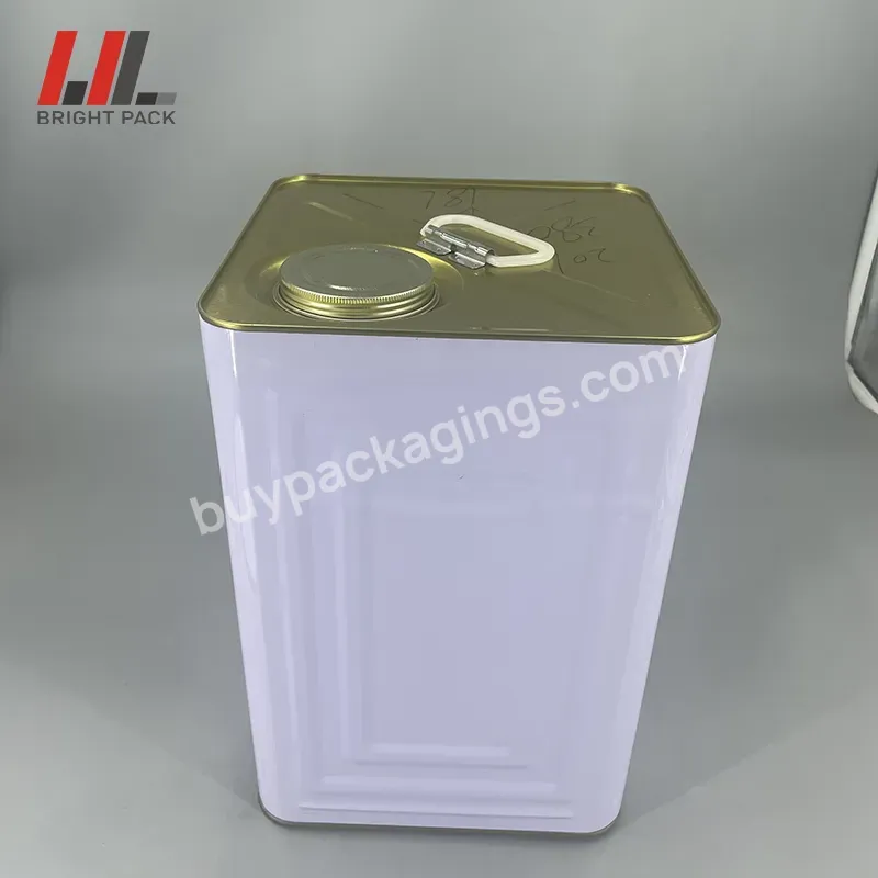 18l White Color Food Grade Empty Rectangle Metal Can For Olive Oil Packaging Tin Can - Buy 18l Food Grade Empty Rectangle Metal Can,Olive Oil Packaging Tin Can,18l White Color Food Grade Oil Packaging Tin For Olive Oil.