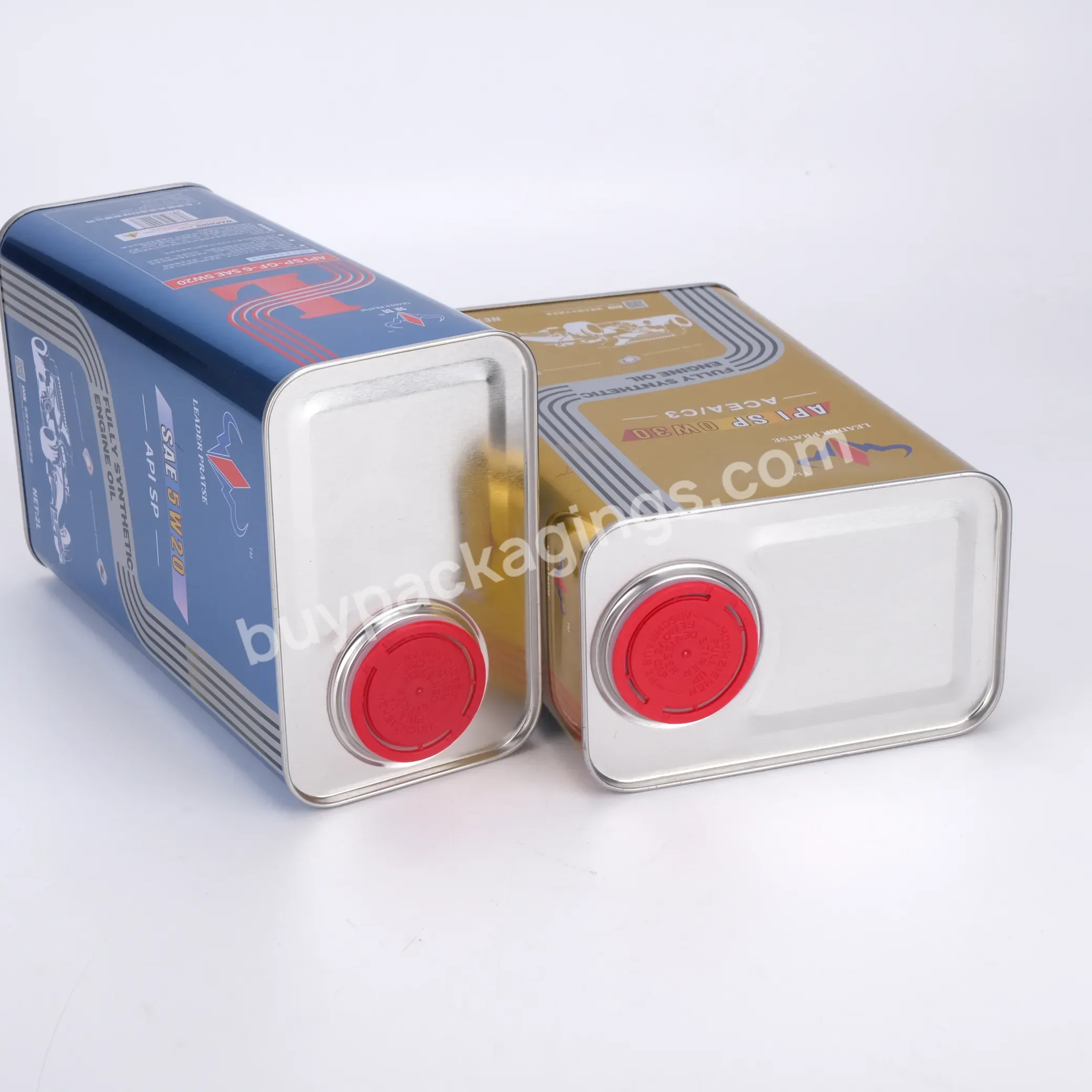 1l 2l 4l 5l Different Dimension Metal Tin Can Empty Container For Paint Lubricant Oil Packaging
