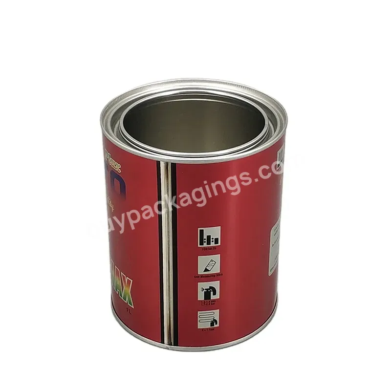 1l Round Tin Cans With Triple Tight Lid For Paint - Buy Tin Can,Round Tin Cans,With Triple Tight Lid.