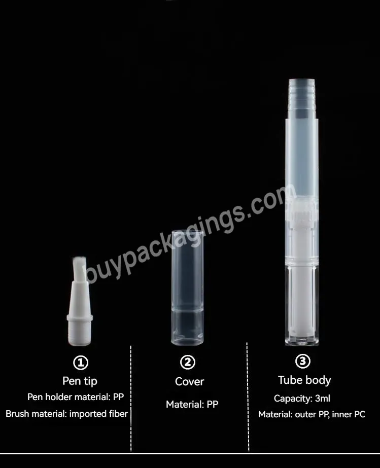 1ml 3ml 5ml Empty Plastic Transparent Cuticle Oil Packaging Cosmetic Twist Pen With Brush - Buy Cosmetic Pen,Cosmetic Twist Pen,Oil Twist Cosmetic Pen.