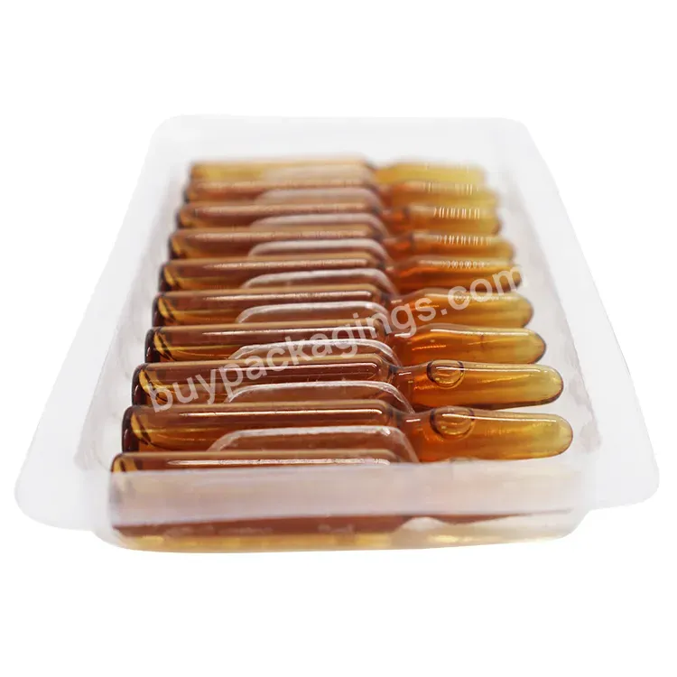 1ml/2ml/3ml/5ml/10ml Disposable Medical Ampoule Glass Blister Plastic Packaging Tray For Vials - Buy Ampoule Blister Tray,Vial Tray,Disposable Medical Plastic Trays.