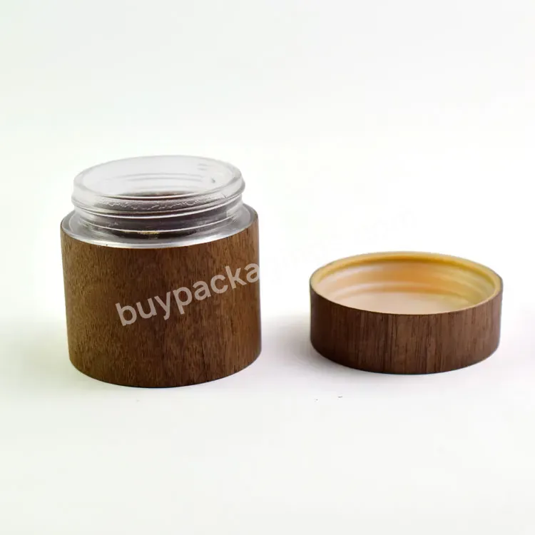 1oz 2oz 3oz 4oz Custom Craving Child Resistant Wooden Skin Container Glass Jar With Child Resistant Lid - Buy Empty Cosmetic Comtainer,4 Oz Glass Jars With Lid,Bamboo Lid Glass Bottle Cream Jars.