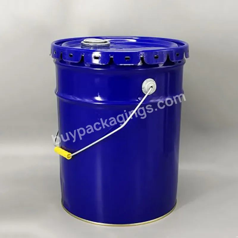 20 Liter Metal Pail With Lock Lid For Packing Sealer And Sealant Tinplate Bucket - Buy Metal Round Tin,20l Tin With Lid,Metal Pail.