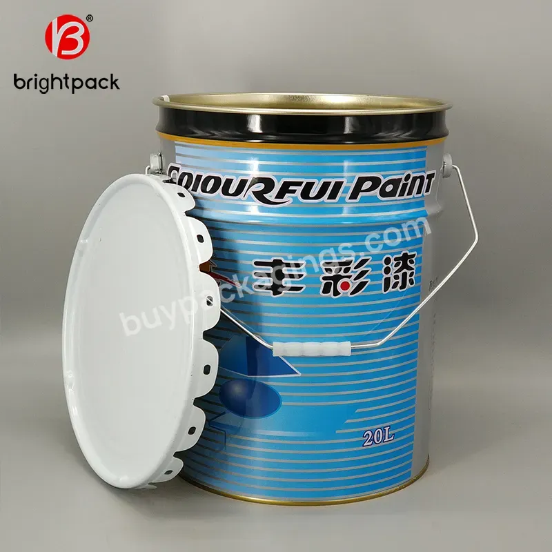 20 Liter Printing Paint Pails Steel Drums Empty Pail With Lid China Manufacturer Wholesale - Buy Empty Tin Pail,Clear 5gallon Bucket,20l Tin Paint Metal Bucket With White Lug Flower Lid.