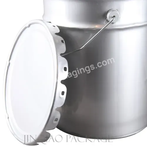 20 Liters Empty Metal /tinplate Round Tin With Open Head And Metal/plastic Handle - Buy Metal Round Tins,20l Paint Pail,Bucket With Metal/plastic Handle.