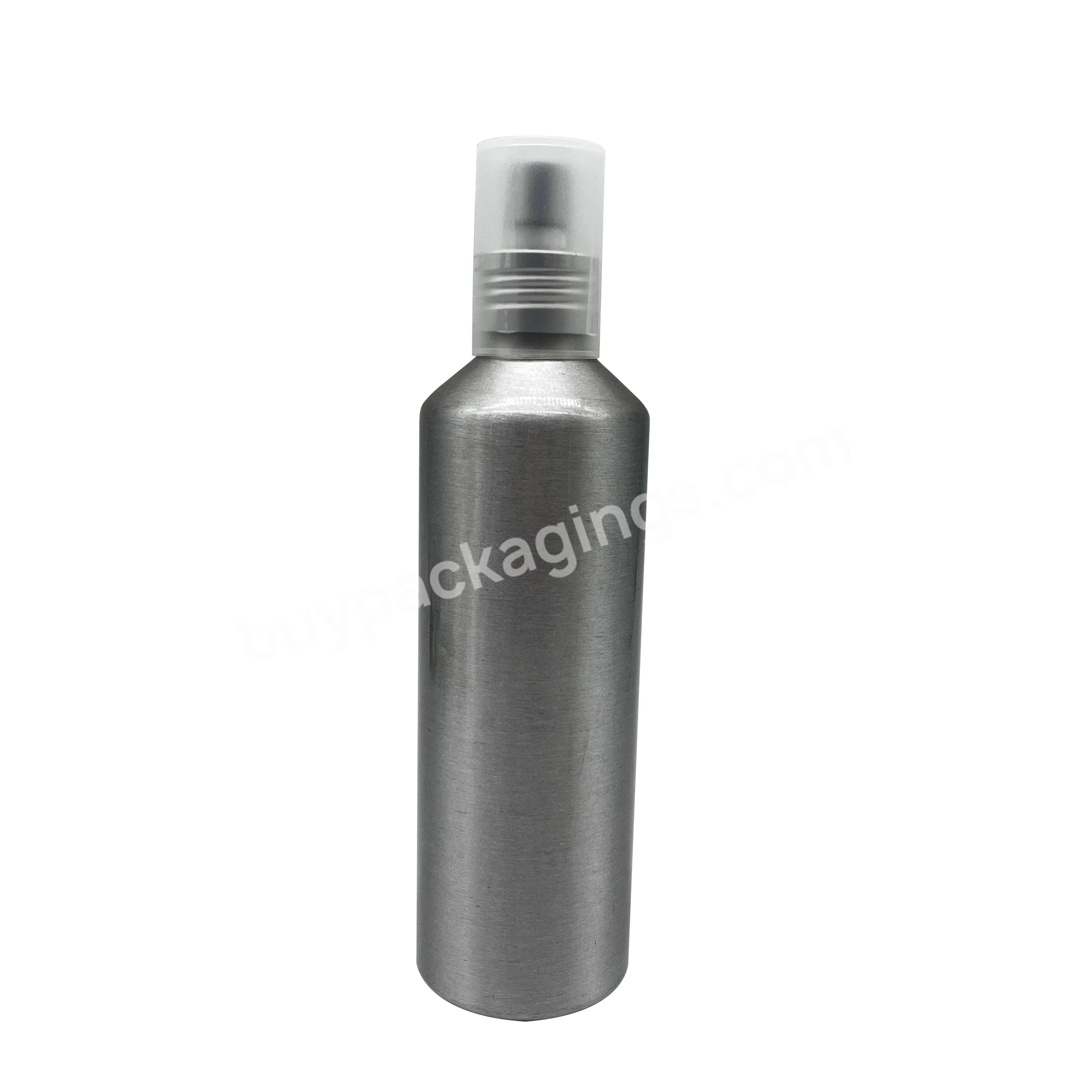 200ml Perfume Bottle Aluminum Alloy Bottle With Aluminum Thread Screw Mist Sprayer Top With Clear Frost Big Cover Cap - Buy 200ml Silver Aluminum Bottles,Empty Aluminum Perfume Sprayer Bottle 6oz,Decorative Aluminum Sprayer Pump Bottles.