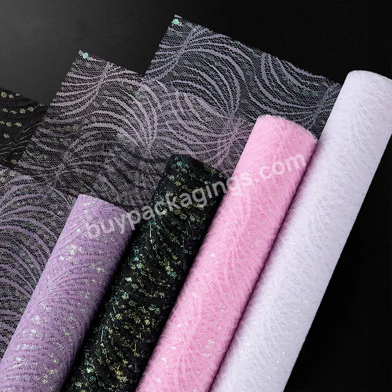 2020 New Arrival 50cm*5y Rolling Yarn Mesh Flower Packing Paper For Gift Packaging - Buy Flower Wrapping Paper,Yarn Mesh Wrapping Paper,Yarn Mesh.