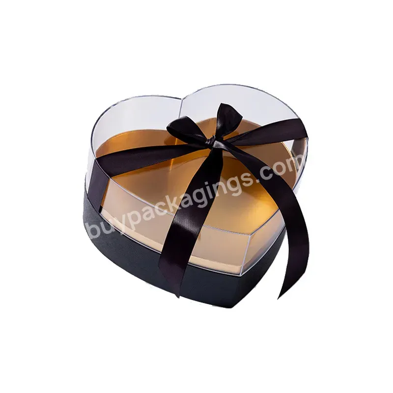 2021 New Design Heart Shaped Rose Flower Gift Box With Transparent Acrylic Cover Polyester Ribbon - Buy Heart Shaped Gift Box,Rose Flower Gift Box,Gift Box With Transparent Acrylic Cover Polyester Ribbon.