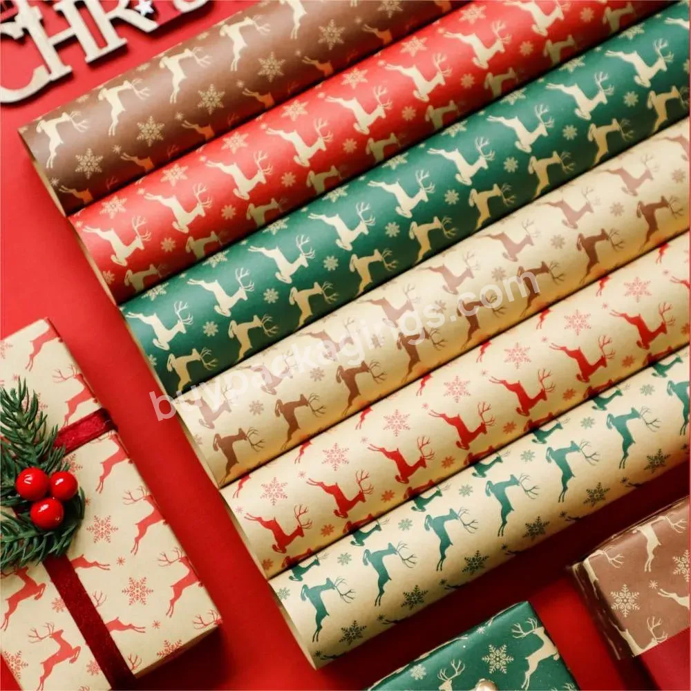 2022 New Christmas Elk Design Printing 50*70cm Gift Wrapping Paper For Xmas Gift Box Packing - Buy 2022 New Christmas Elk Design Printing Gift Wrapping Paper,50*70cm Gift Wrapping Paper,Gift Wrapping Paper For Xmas Gift Box Packing.