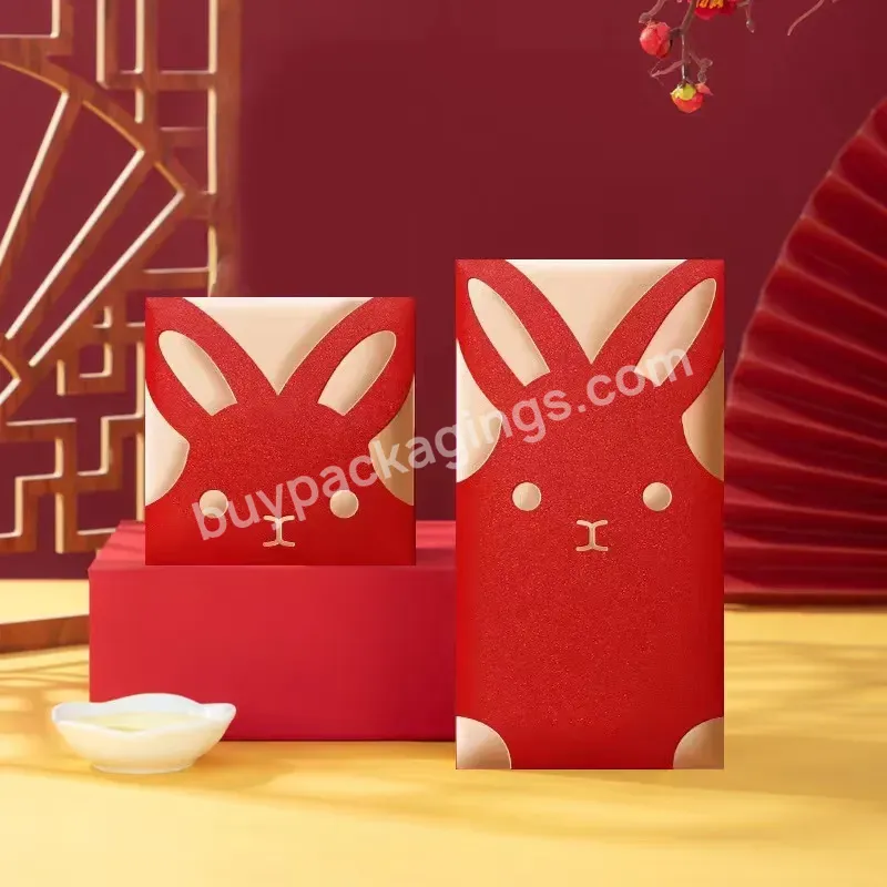 2023 Chinese New Ear Of The Rabbit Paper Envelope Packaging Red Pocket Envelope - Buy Red Pocket Envelope 2023,Year Of The Rabbit Red Envelope,New Year Red Envelope.