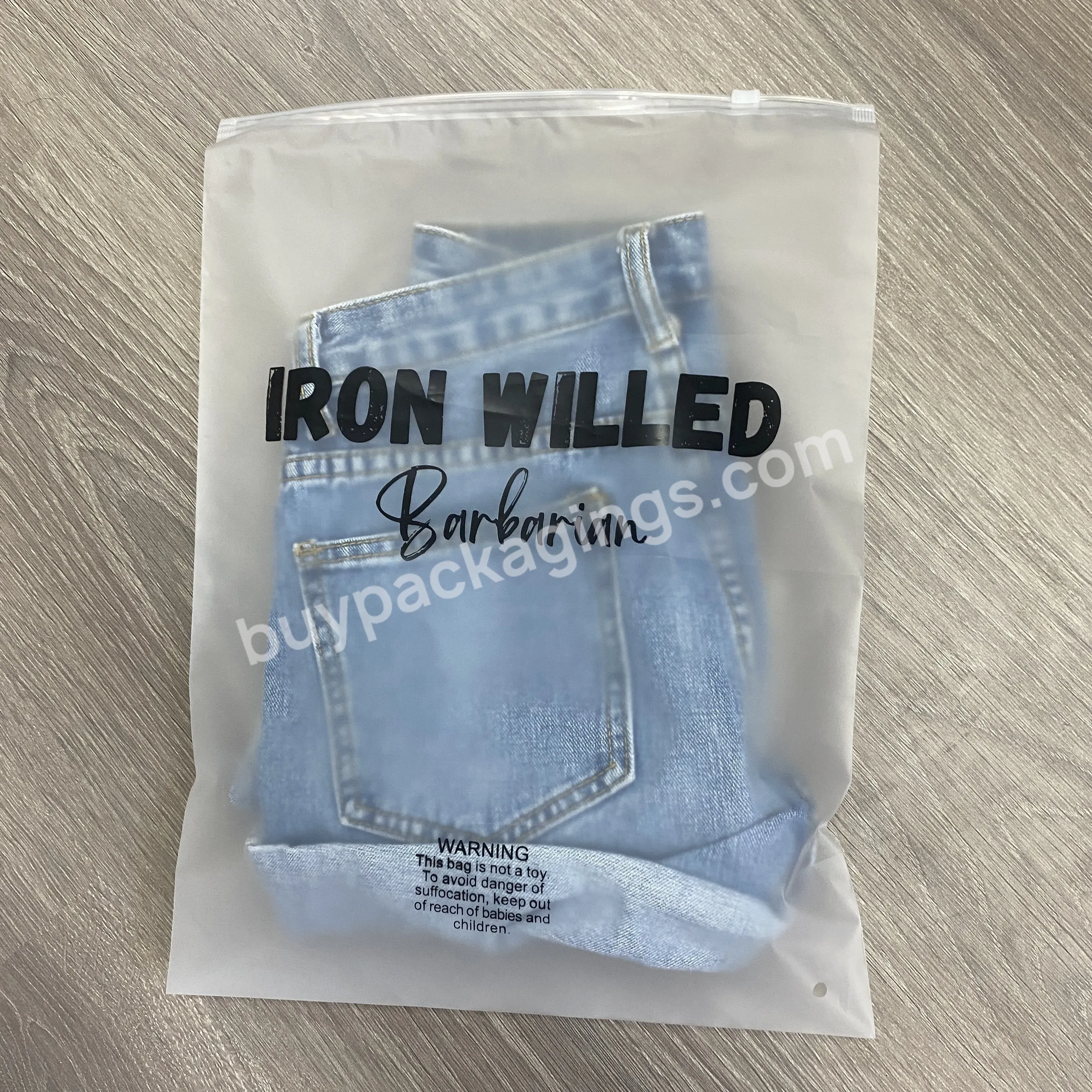 2023 Hot Sale Customized Design And Size Frosted Zipper Seal Self Seal Garment Packaging Plastic Bags - Buy Waterproof Frosted Zipper Bag,Custom Size Logo,Recycle Clothes Zipper Packaging Shipping Bag.