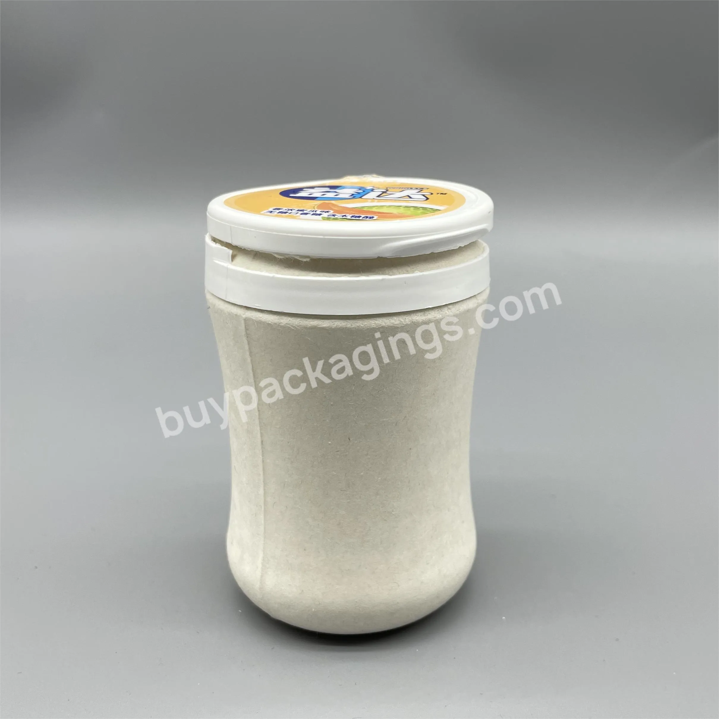 2023 New Design Plant Fiber Pulp Empty White Color Round Candy Chewing Gum Bottle - Buy Chewing Gum Bottle,Pulp Molded Fiber Candy Bottle,Chewing Gum Empty White Color Round Bottles.