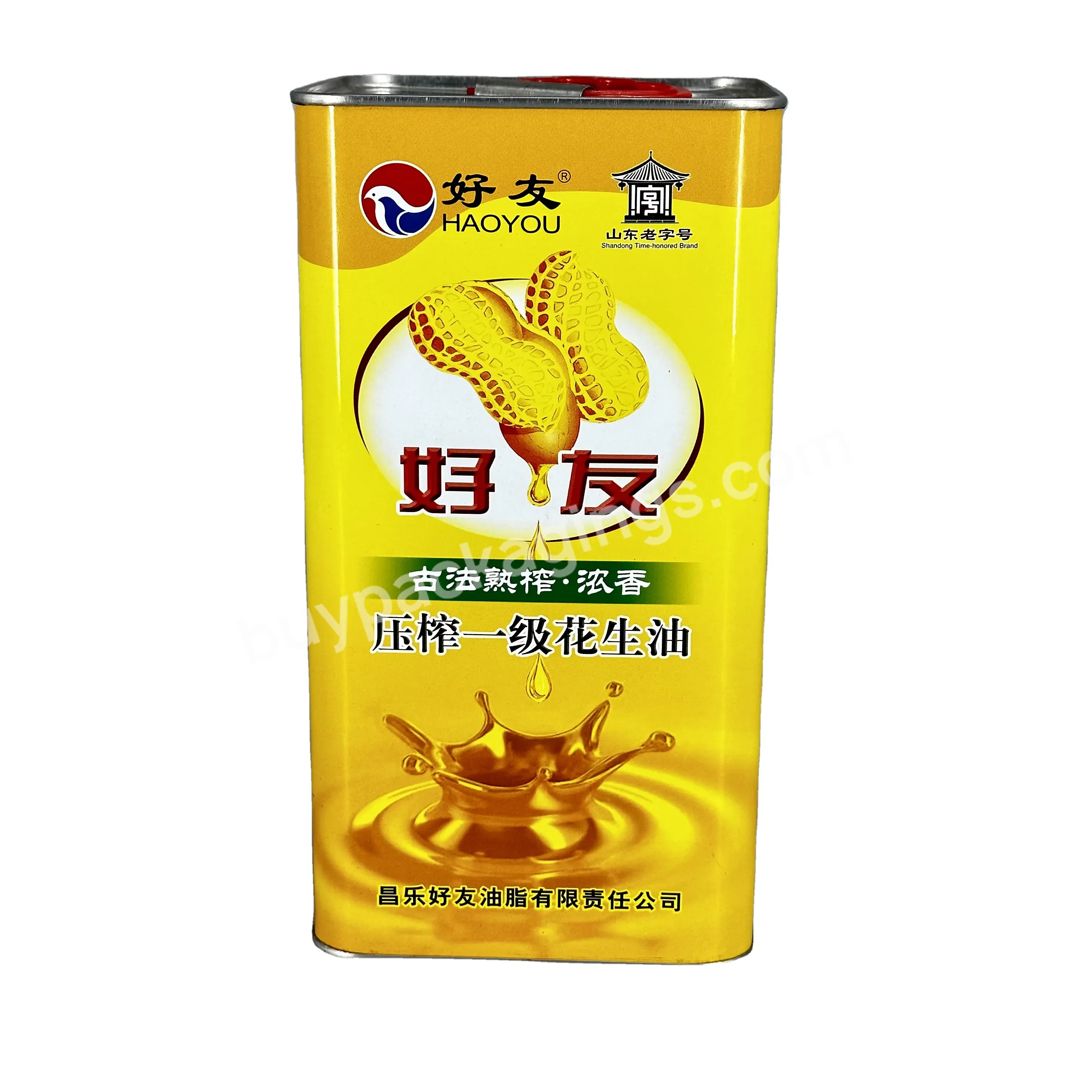 2023 Newest 2.5l Square Cooking Oil/olive Oil Tin Can Tin Cans For Food Canning With Plastic Handle And Spout Lid