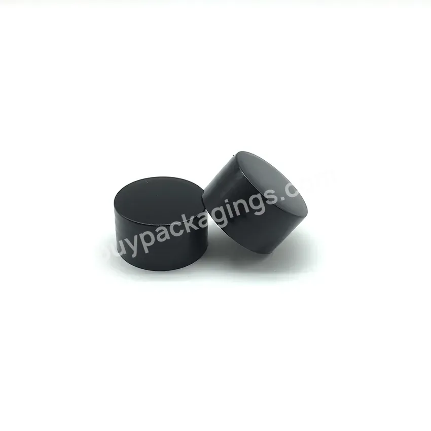 20/410 24/410 28/410 Smooth Surface Black Pp Screw Thread Cap With Heat Induction Seal For Cosmetic Bottles