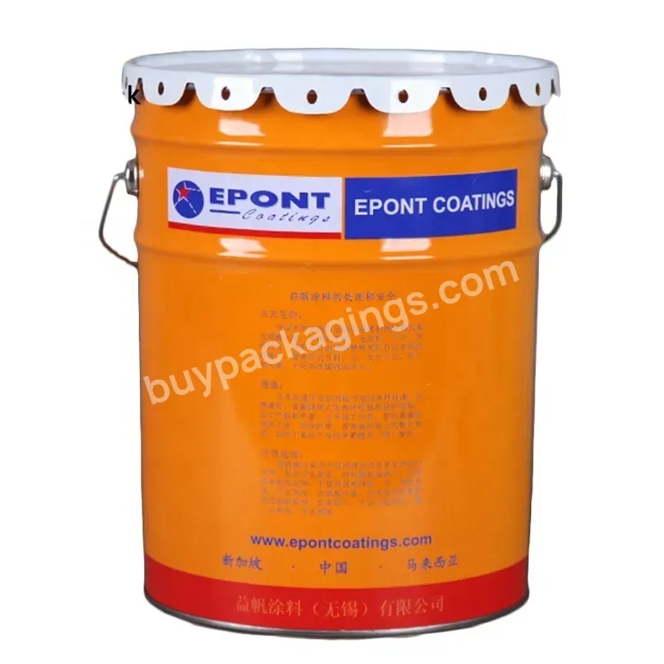 20l Conical Tinplate Paint Barrel Metal Packaging Pails Chemical Use Bucket With Leather Cushion