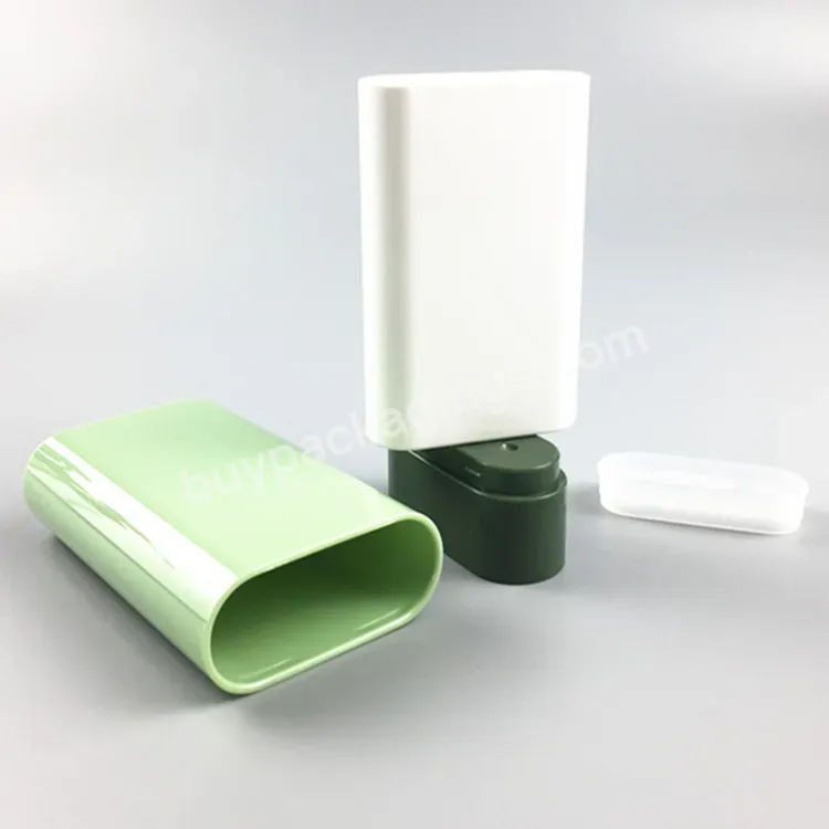 20ml Oval Shape Twist Up Sunscreen Stick Empty Deodorant Container With Over Cap - Buy Sunscreen Empty Stick Container.