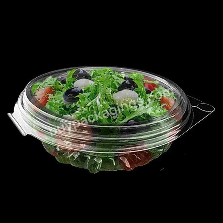 20oz 600ml Custom Blister Transparent Disposable Pet Plastic Salad Bowl With Flat Lid - Buy Plastic Salad Bowl With Lid,Pet Plastic Salad Bowl,Disposable Salad Bowl Plastic.