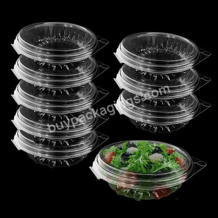 20oz 600ml Custom Blister Transparent Disposable Pet Plastic Salad Bowl With Flat Lid - Buy Plastic Salad Bowl With Lid,Pet Plastic Salad Bowl,Disposable Salad Bowl Plastic.