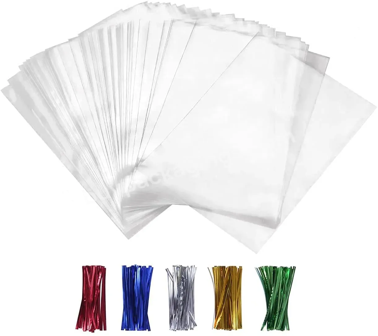 20x31 Cello Treat Flat Bag With Twist Ties Bopp Cellophane Bags Transparent Clear For Bread Candy Chocolate Gift Cellophane Bags - Buy Cellophane Bags,Clear Plastic Bags,Gift Bag.