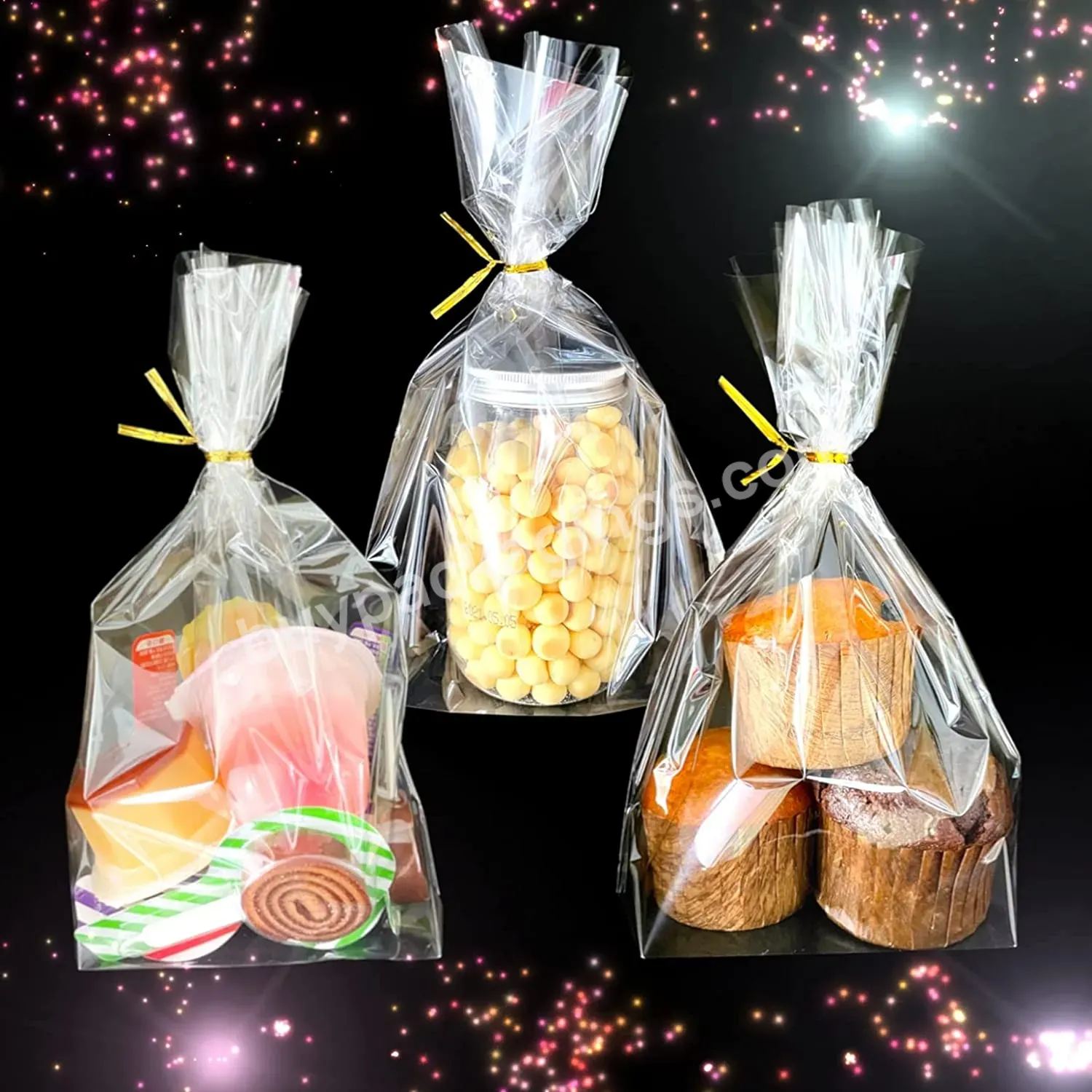 23x32 Transparent Cellophane Bags Cello Treat Flat Bag With Twist Ties Bopp Cellophane Bags - Buy Cellophane Bags,Clear Plastic Bags,Gift Bag.