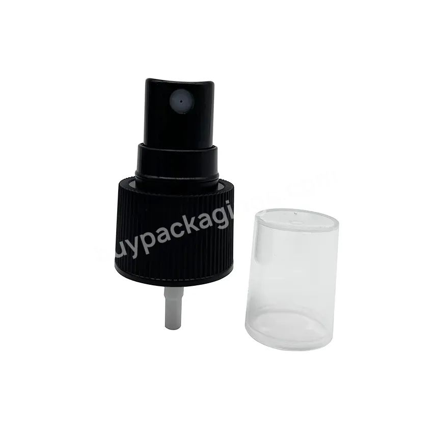 24/410 28/410 Ribbed Collar Black Fine Mist Sprayer Top With Small Cover For Perfume Household Products - Buy 24/410 Black Mist Sprayer With Transparent Small Cover,Black Ribbed Plastic Mist Sprayer,Pp Fine Mist Spray Pump With Cap.
