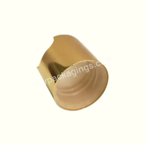 24mm Aluminum Shell Shiny Gold Disc Top Caps/press Caps Logo - Buy Top Press Cap For Sale,Cosmetic Disc Caps,Disc Top Plastic Lid.